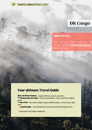 example page 0 from our offline Travel Guide for Democratic Republic of the Congo